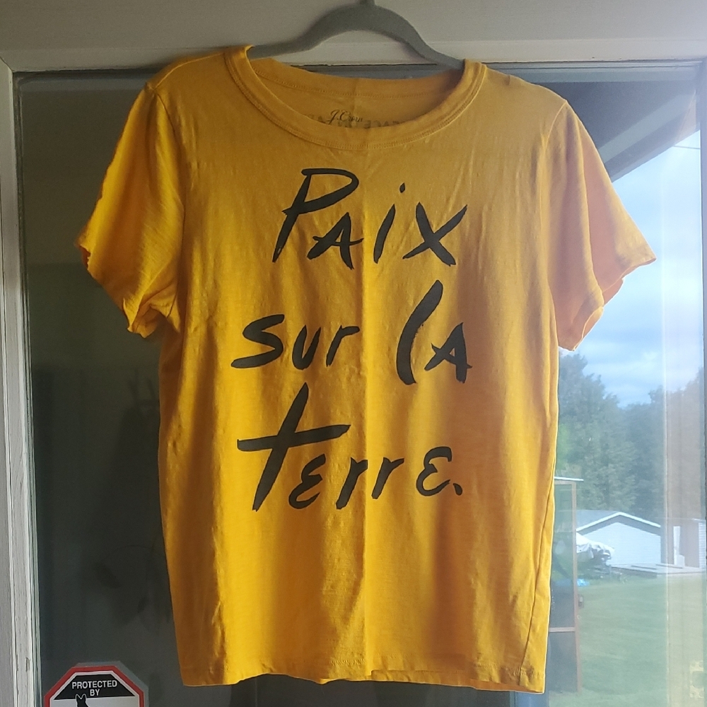J. Crew Yellow Graphic Tee - Picture 2 of 6